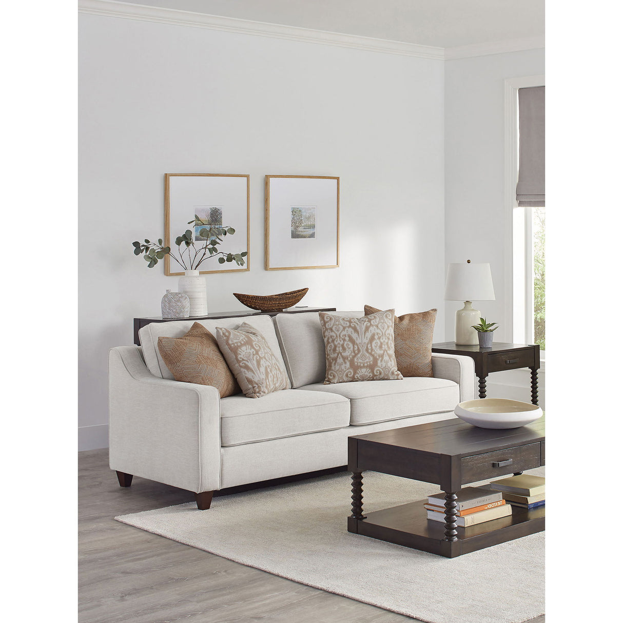 Mahaffey - Christine Upholstered Sloped Arm Sofa - Beige