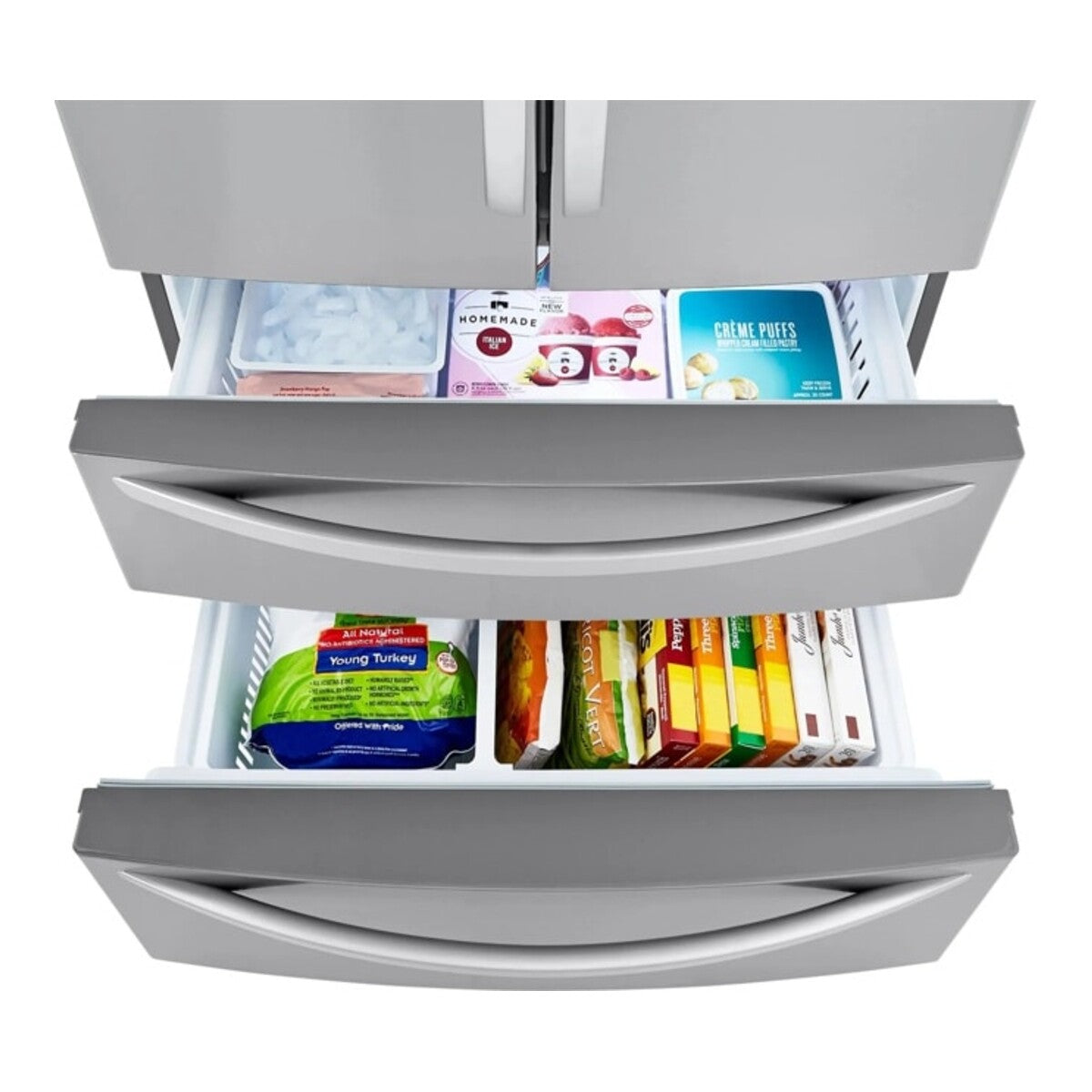 LG LMWS29626S French Door Refrigerator - interior view
