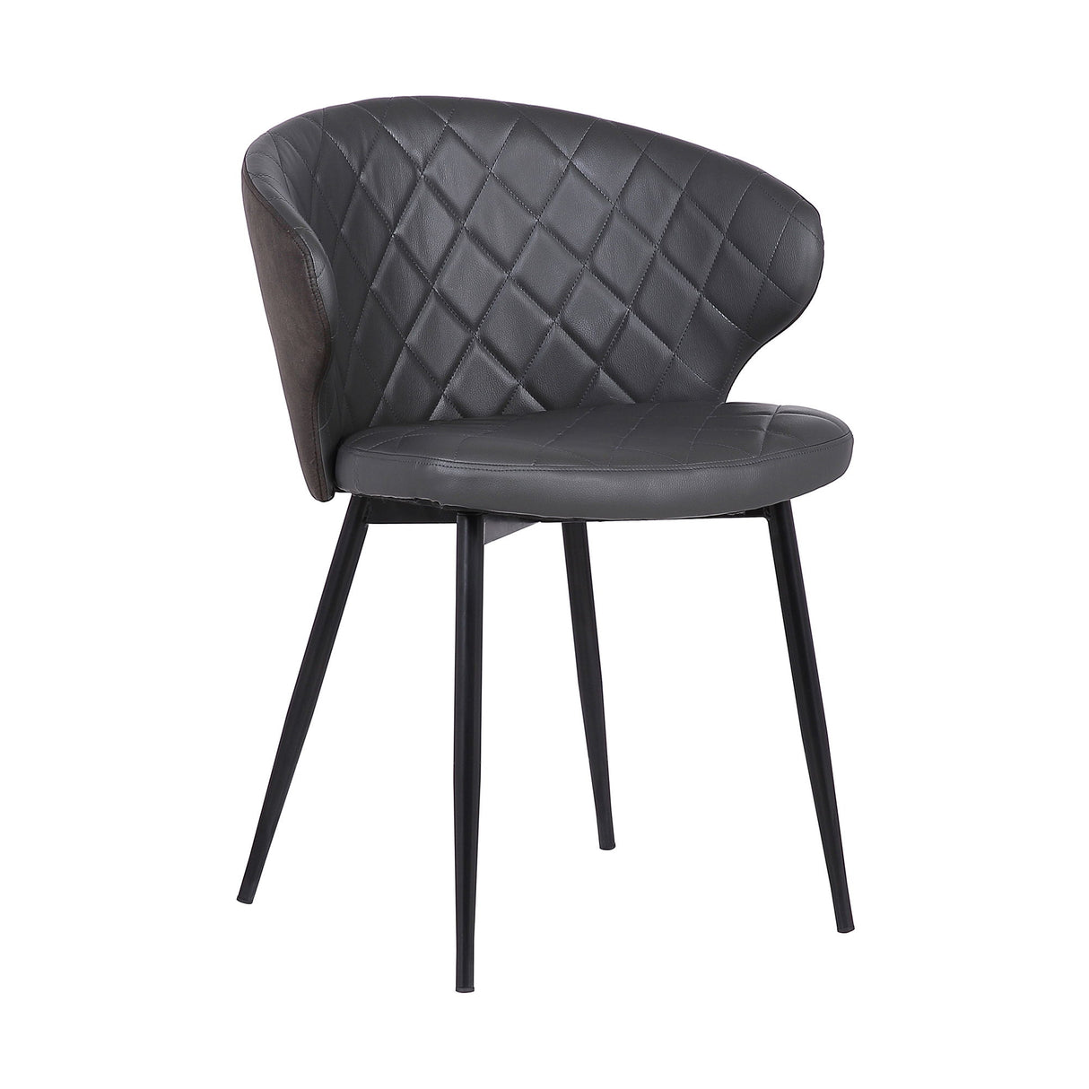 Ava - Dining Chair - Black Powder / Gray
