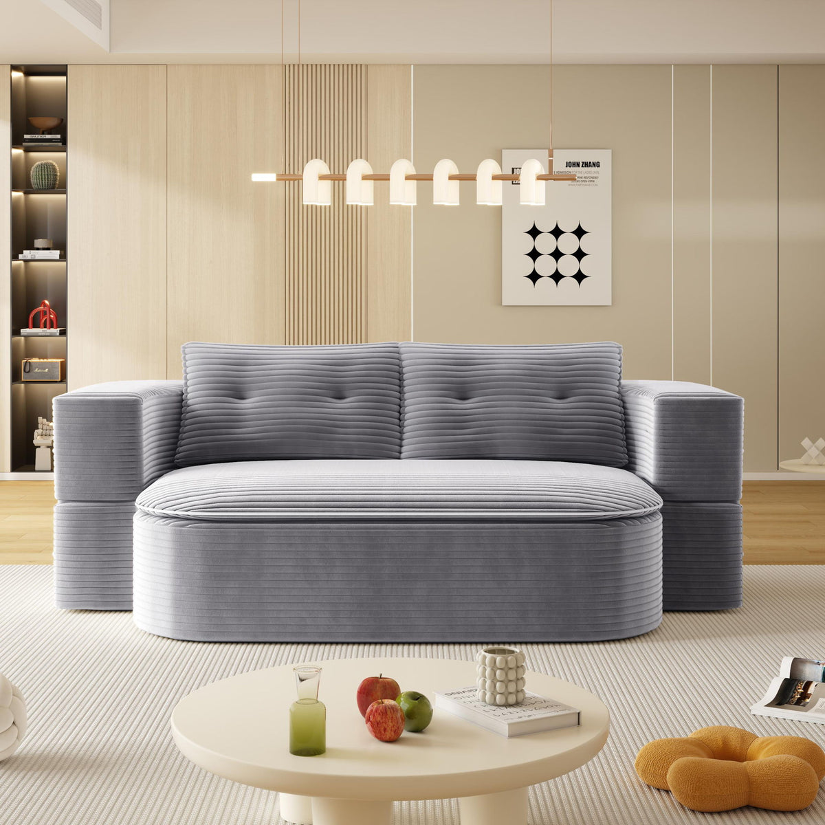 Convertible Floor Sofa Bed With Multi Functional Blanket
