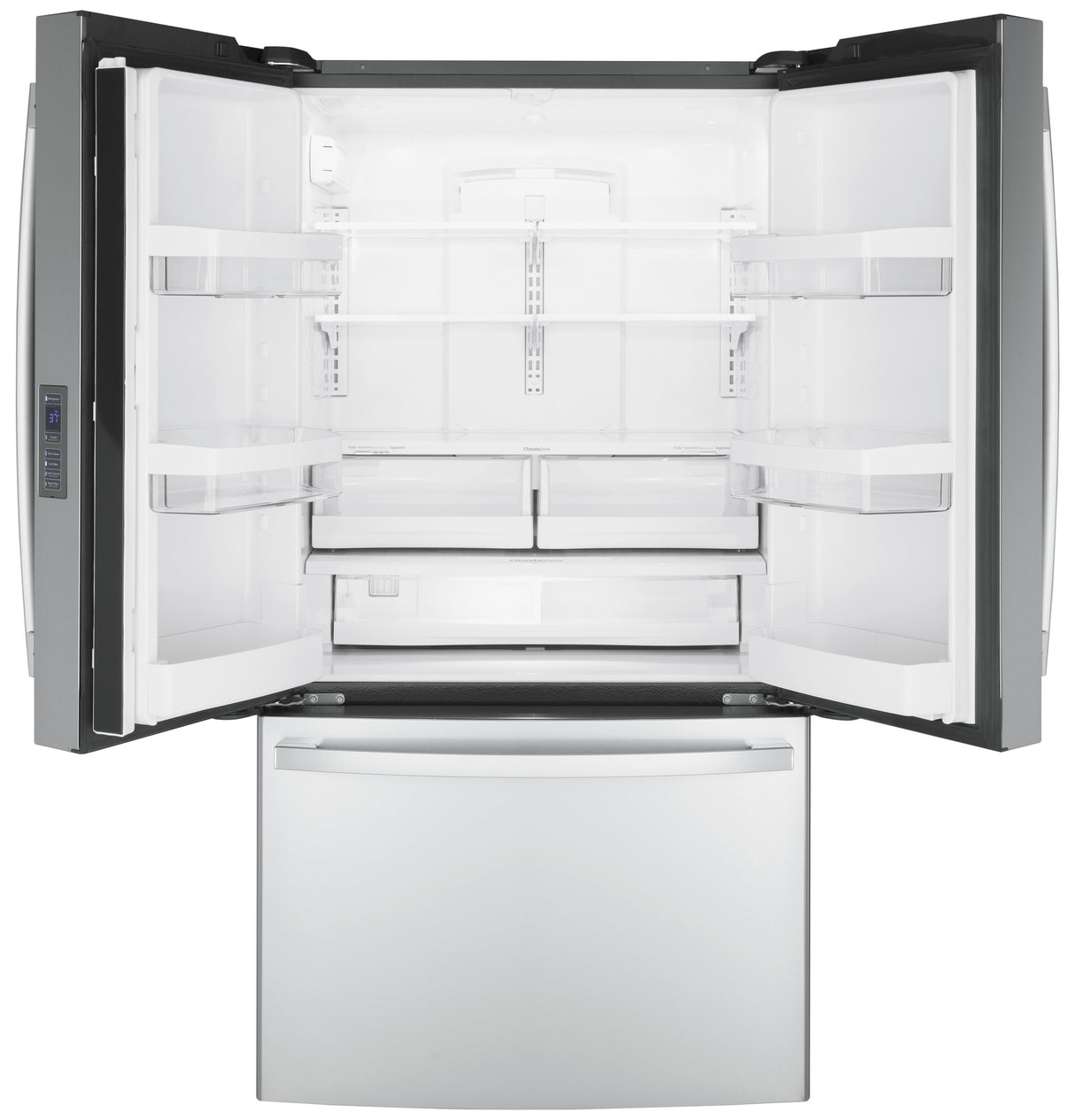 GE GWE23GYNFS - 36 in. 23.1 cu. ft. Counter Depth French Door Refrigerator with Ice Maker - Fingerprint Resistant Stainless