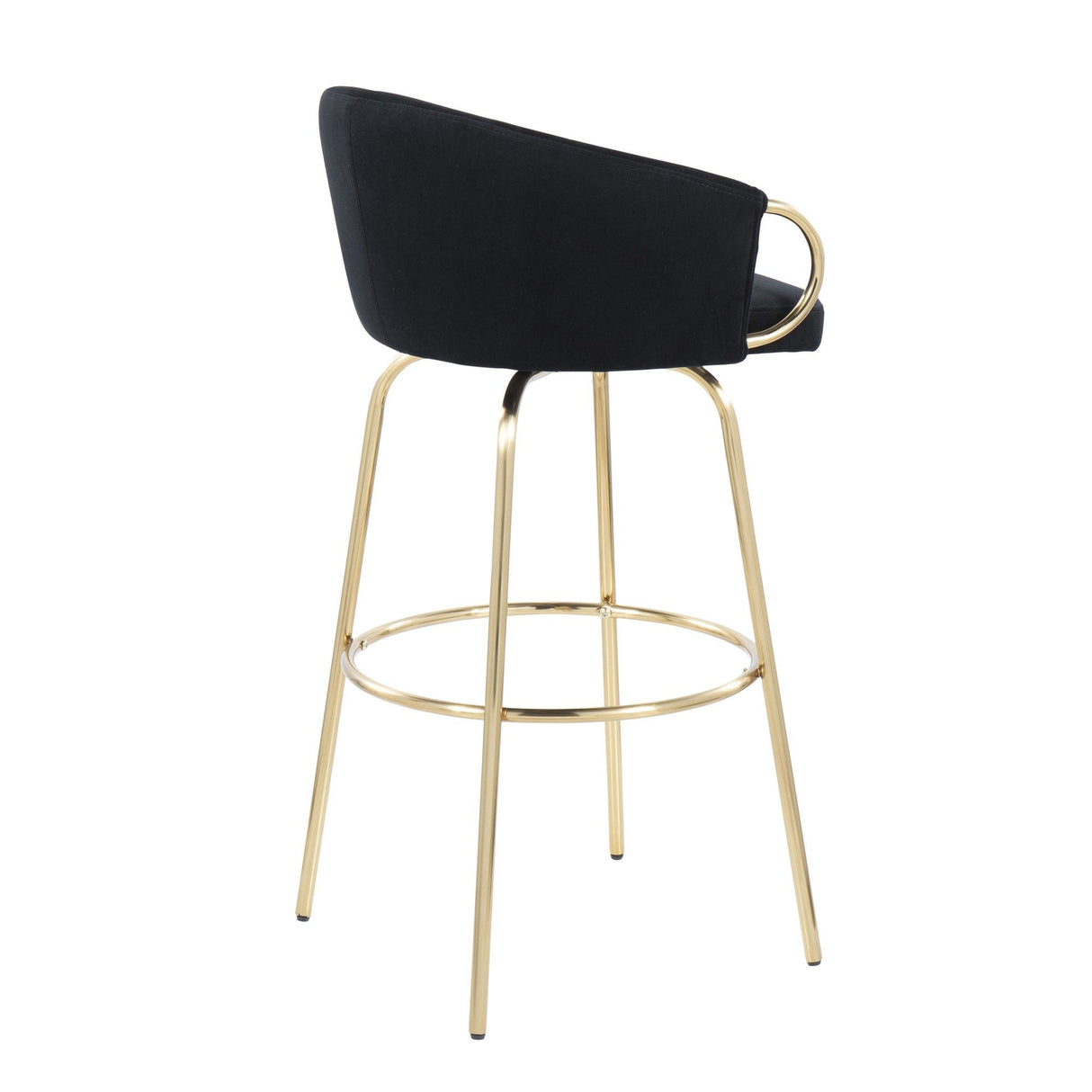 Claire - 30" Fixed-Height Barstool (Set of 2) - Gold Base