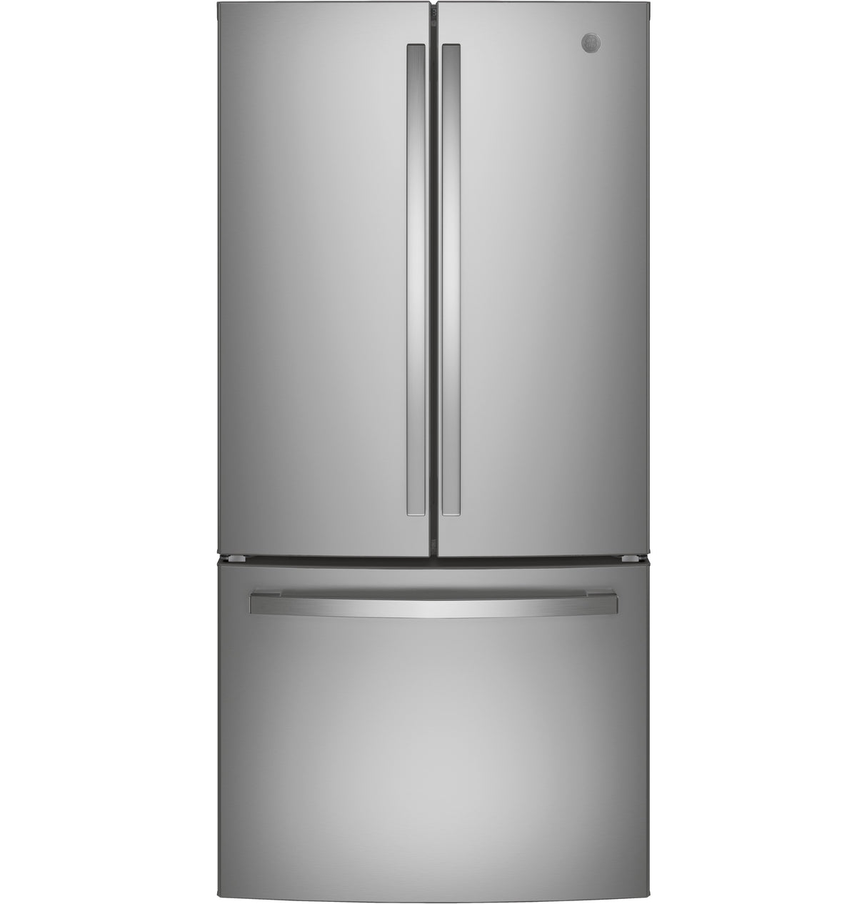 GE GNE25JYKFS - 33 in. 24.7 cu. ft. French Door Refrigerator with Internal Water Dispenser - Fingerprint Resistant Stainless