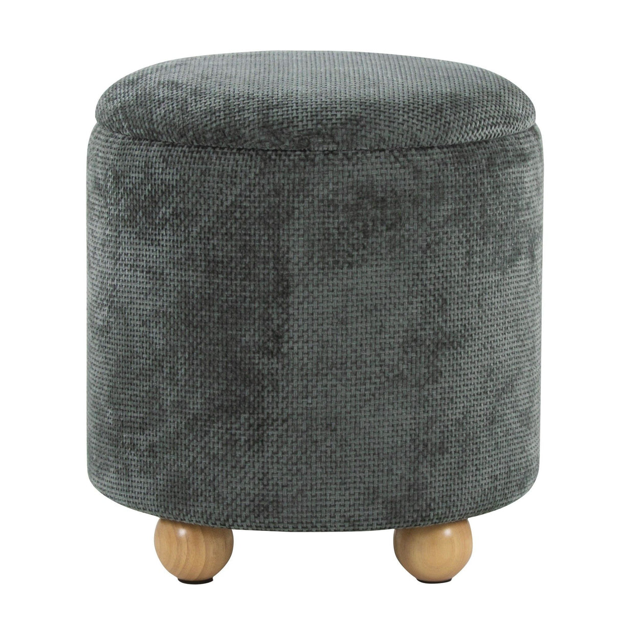 Bacci - Ottoman (Set of 2) - Natural Wood And Green Fabric
