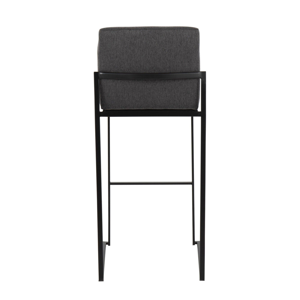 Fuji - High Back Barstool - Black Steel Legs