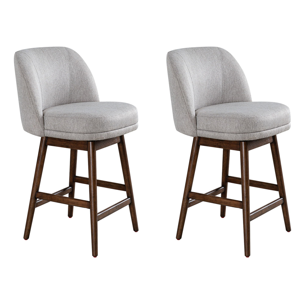 Sadie - Solid Wood Upholstered 26" Counter Height Swivel Barstool