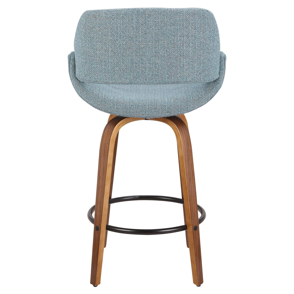 Fabrizzi - Mid-Century Modern Counter Stool - Walnut Frame