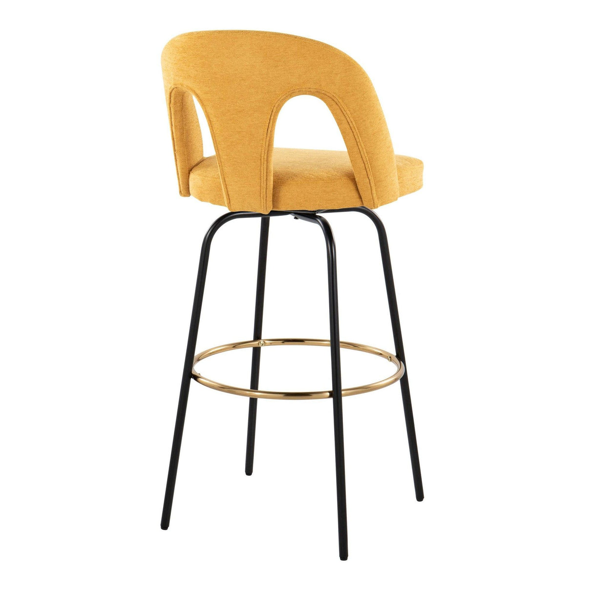 Ava - Upholstered Fixed-Height Barstool (Set of 2) - Black Base