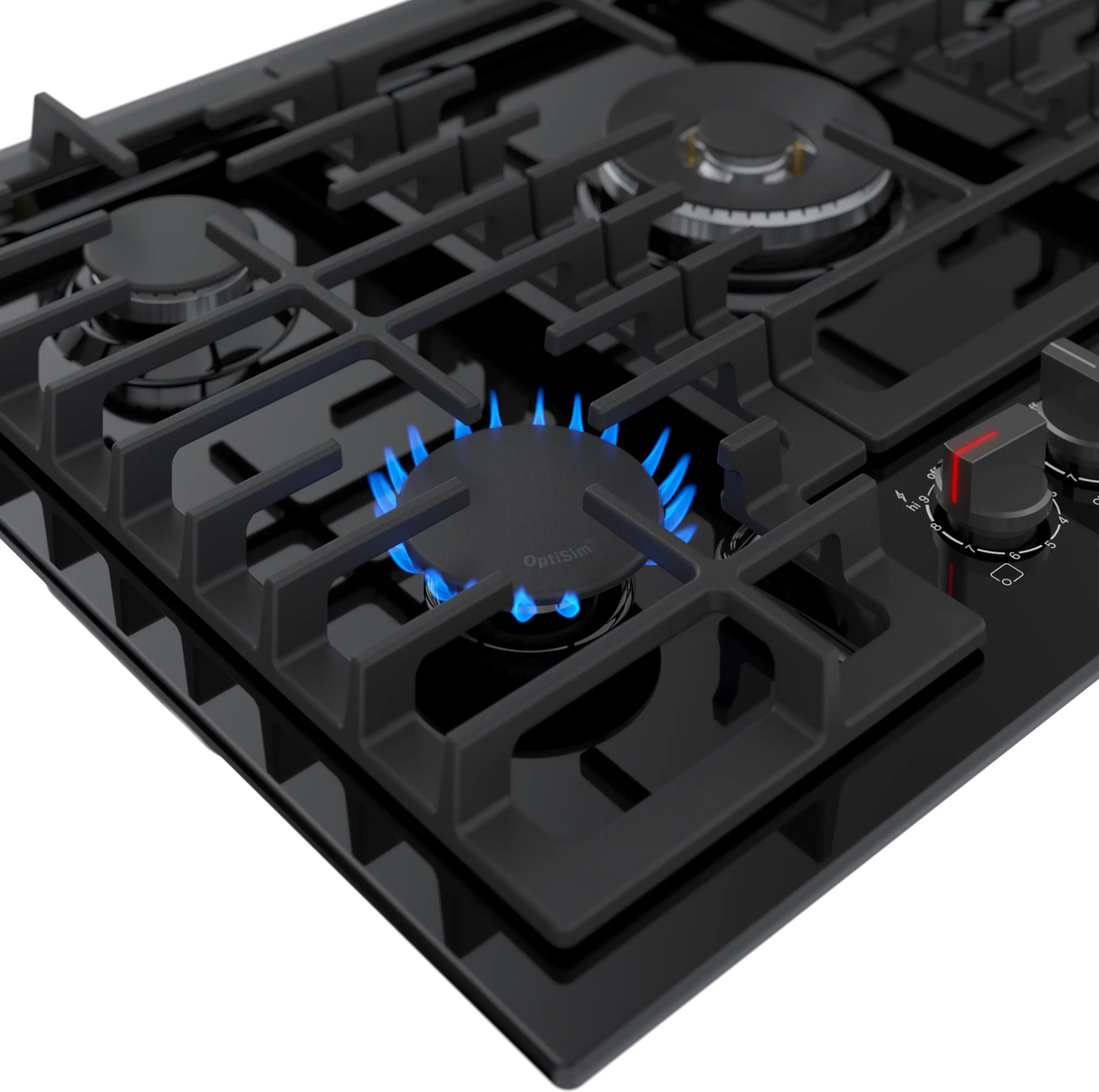 Bosch NGM8049UC OptiSim burner with flames