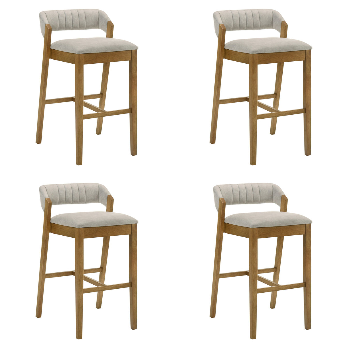 Landyn - 30" Amber Glow Bar Height Rubberwood Barstool