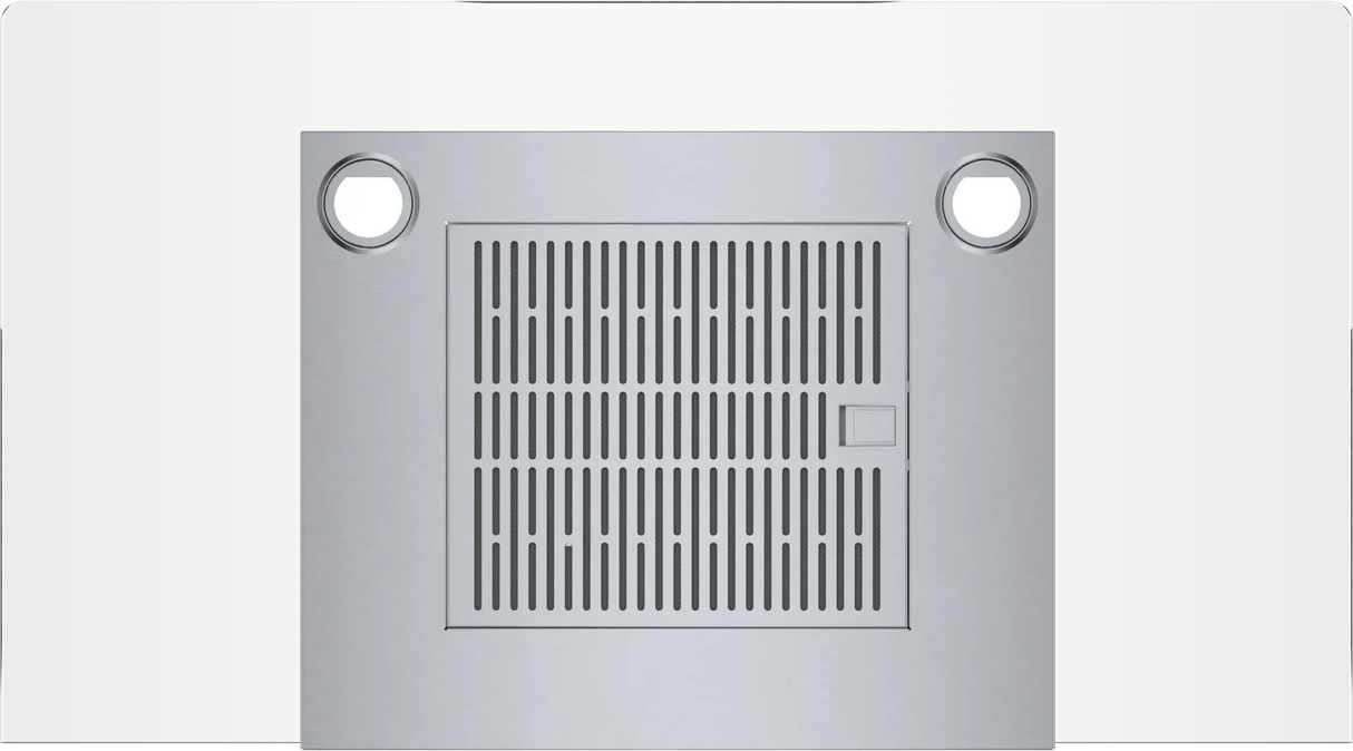 Bosch HCG56651UC wall hood bottom view with stainless steel filters
