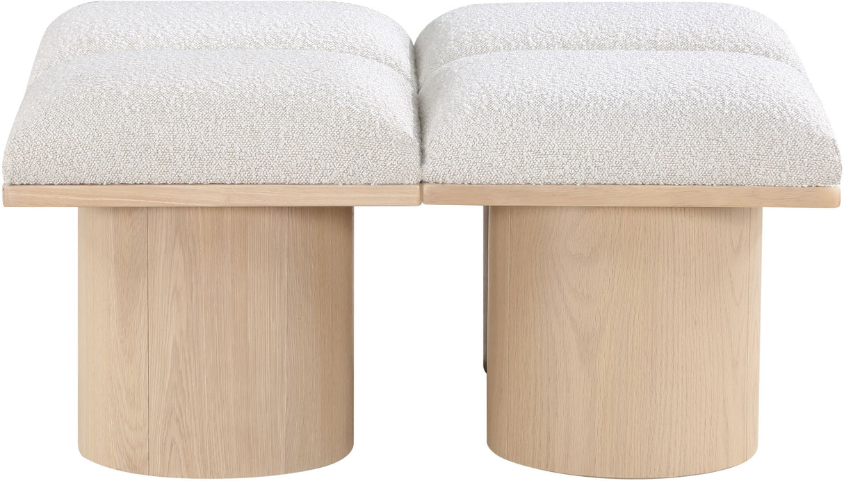 Pavilion - 4 Piece Modular Bench With Natural Base