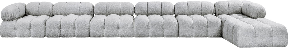 Ames - 7 Piece Boucle Fabric Modular L-Shaped Sectional