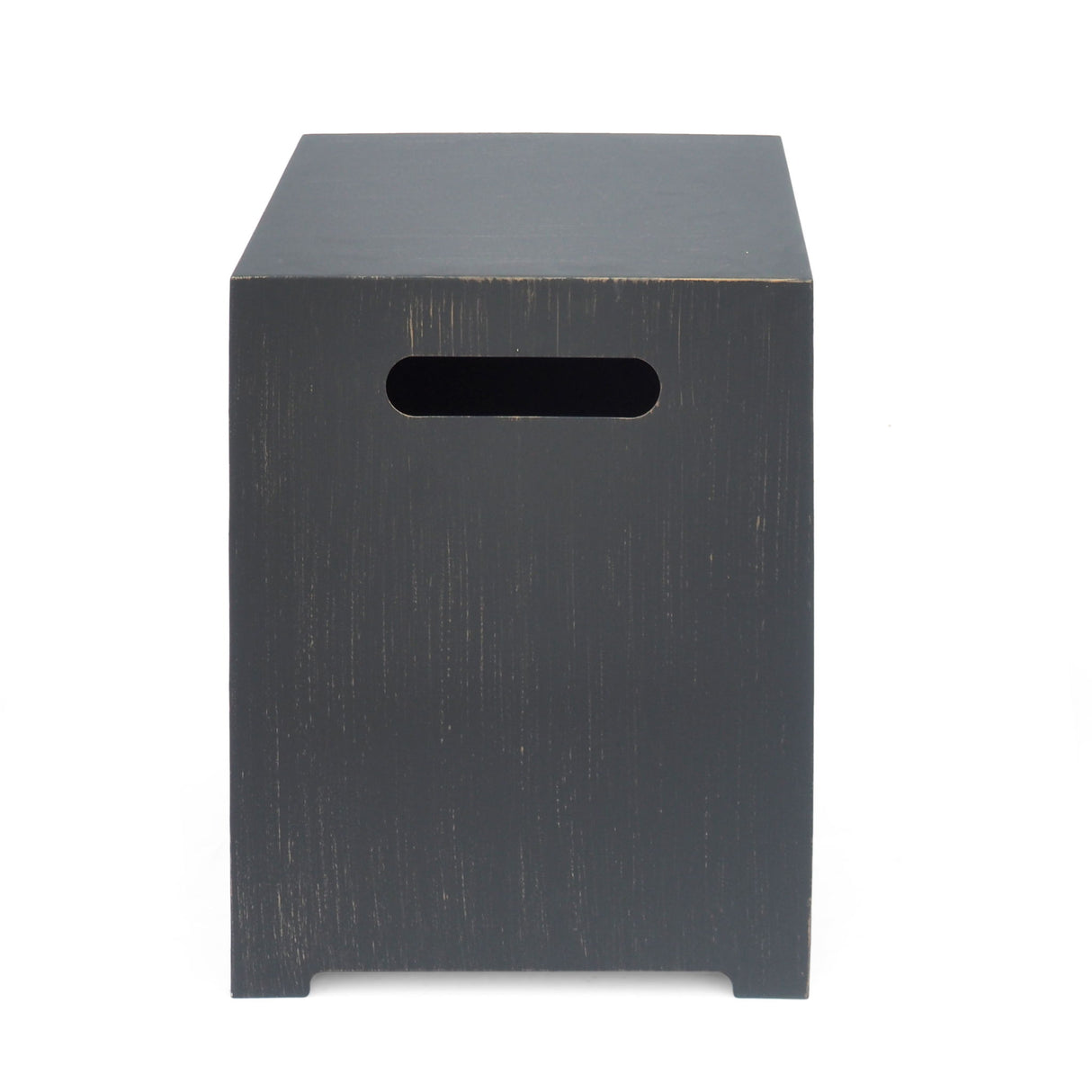 Modern Iron Tank Holder Side Table With Powder Coated Frame - Brown / Gold
