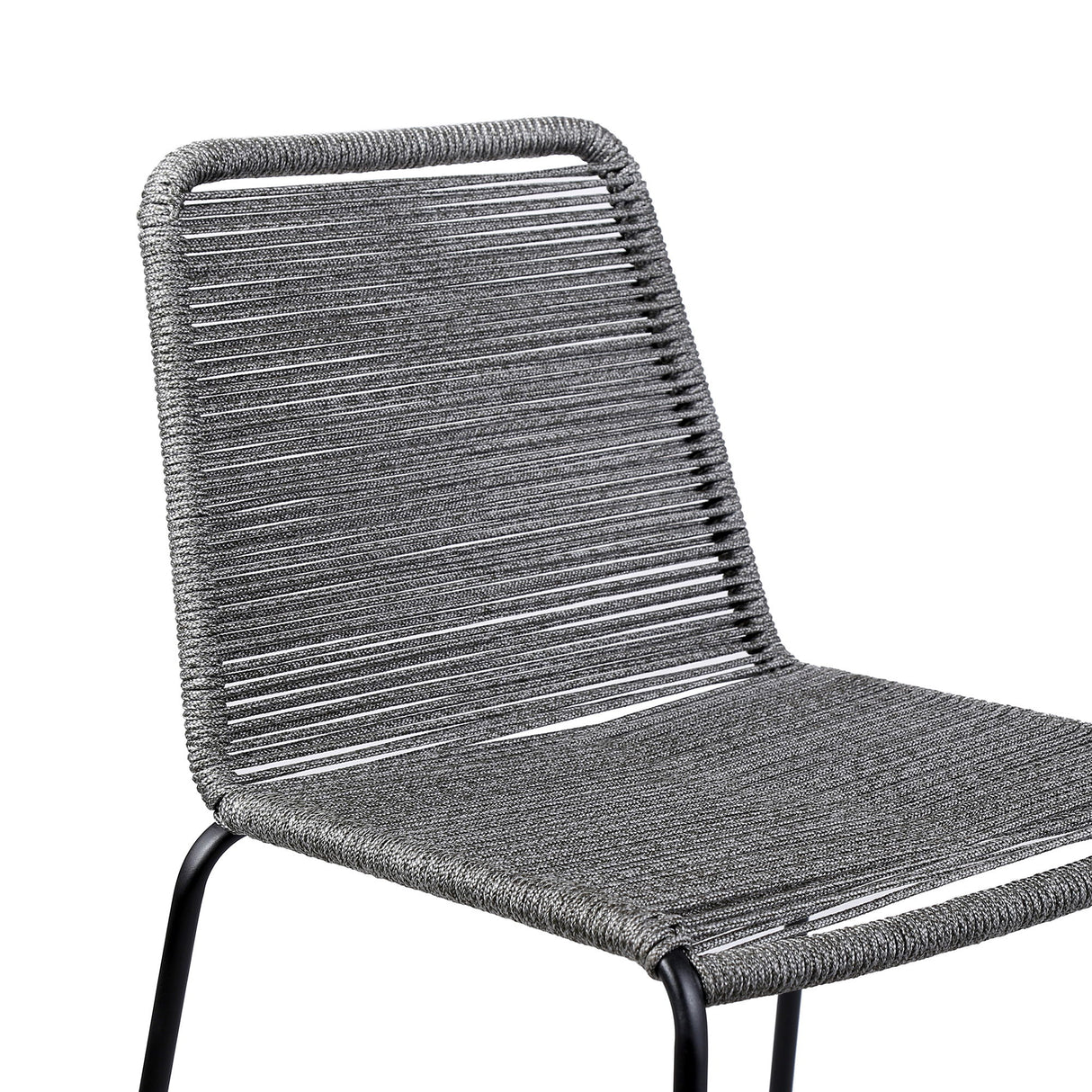 Shasta - 30" Outdoor Metal And Rope Stackable Barstool