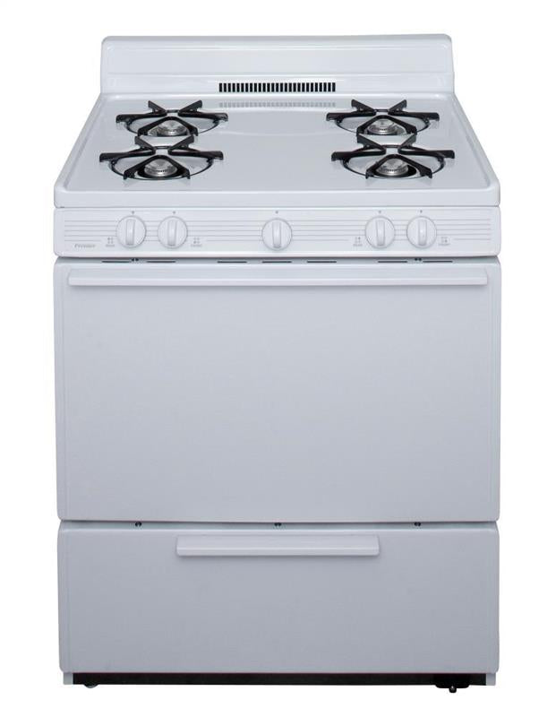 30 in. Freestanding Battery-Generated Spark Ignition Gas Range in White - (BFK100OP)