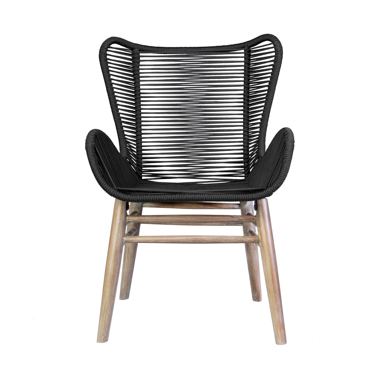 Mateo - Outdoor Patio Dining Chair - Light Eucalyptus / Charcoal