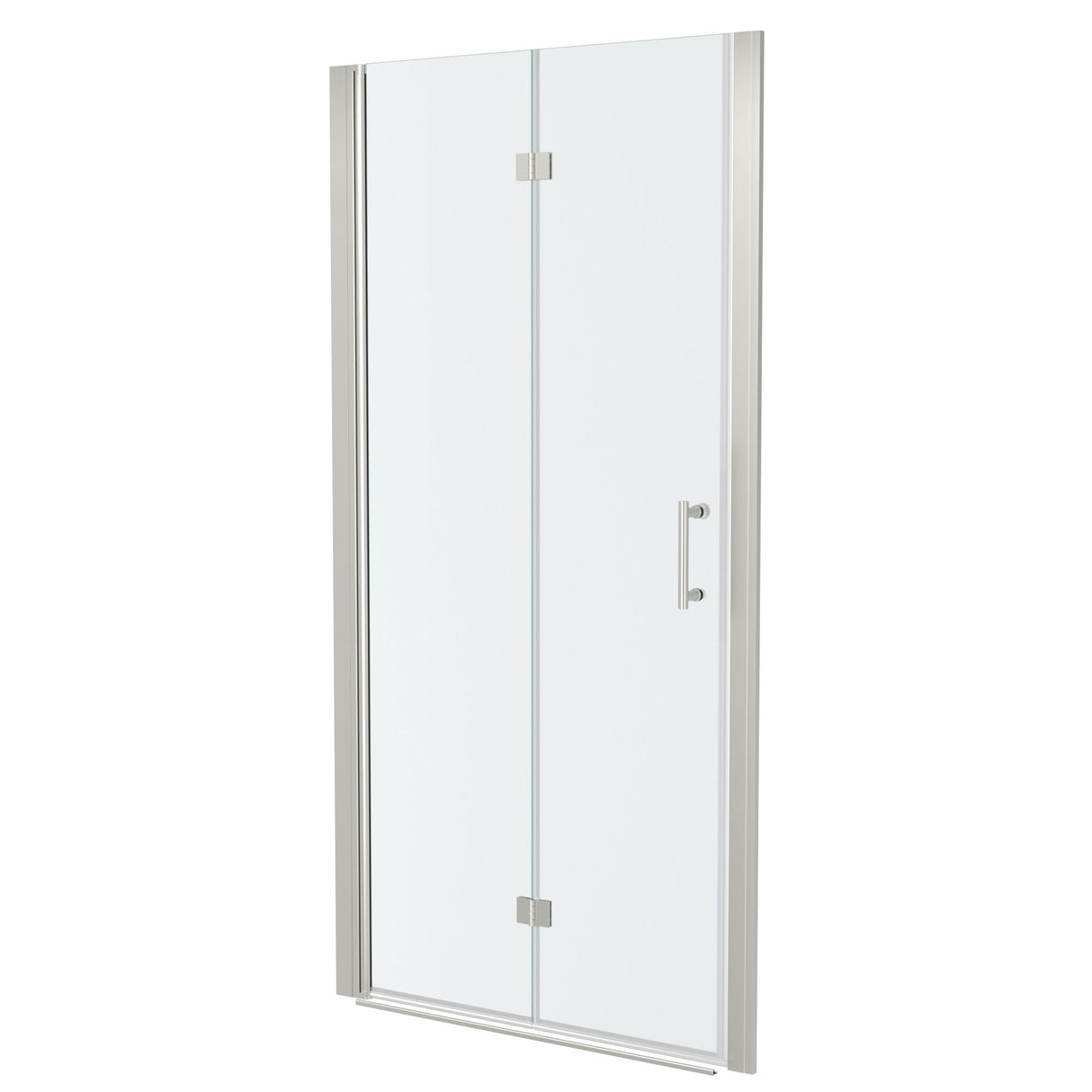 Fold Frameless Shower Door With Tempered Glass