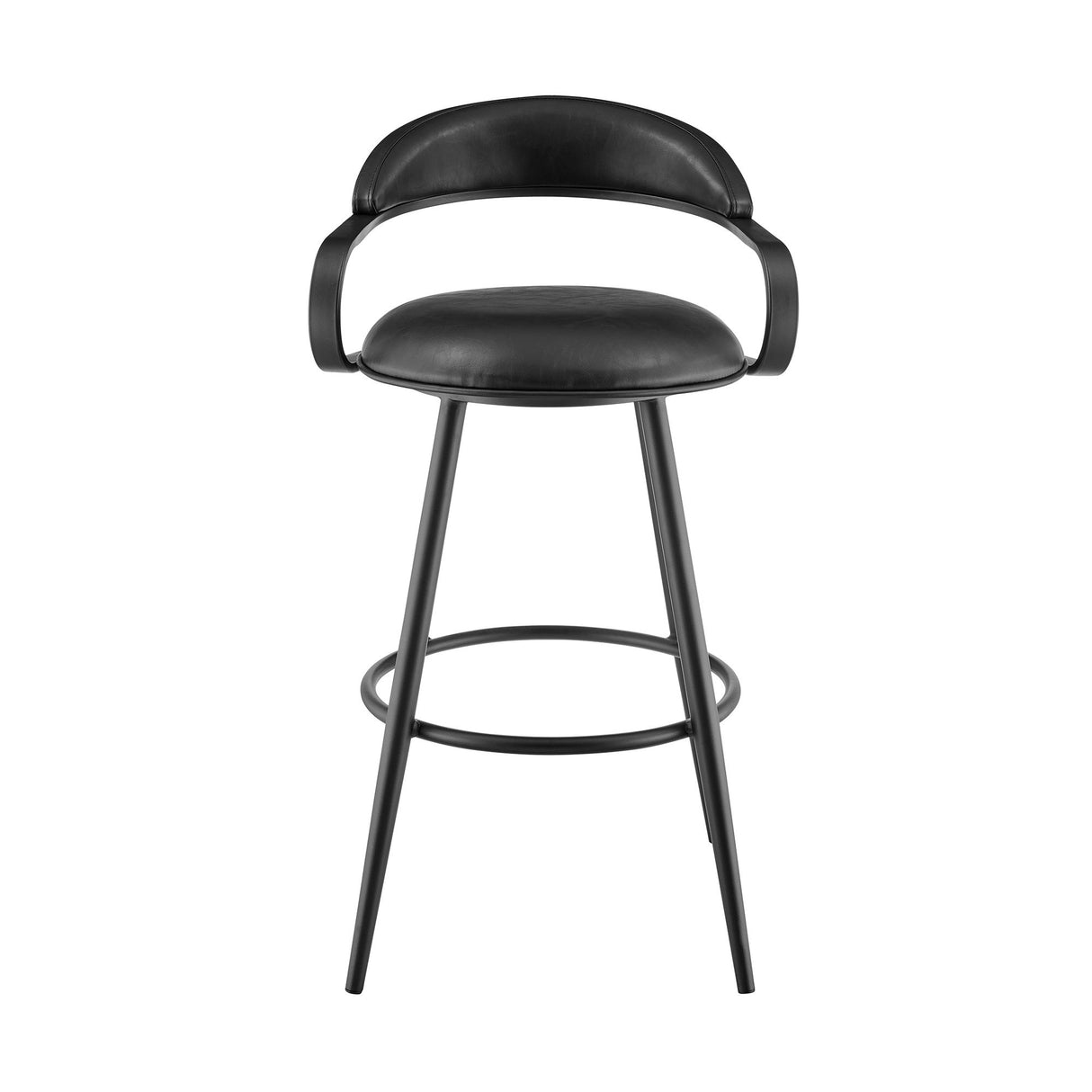 Gardenia - 26" Vintage Swivel Counter Stool - Black