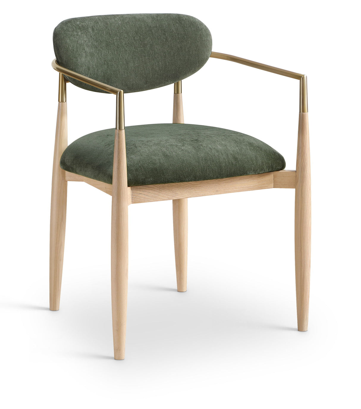 Riccio - Fabric Dining Arm Chair (Set of 2) - Natural Frame