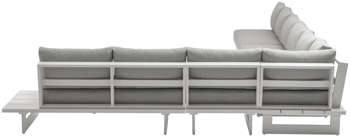 Maldives - 7 Piece Water Resistant Outdoor Patio Modular Sectional With White Base