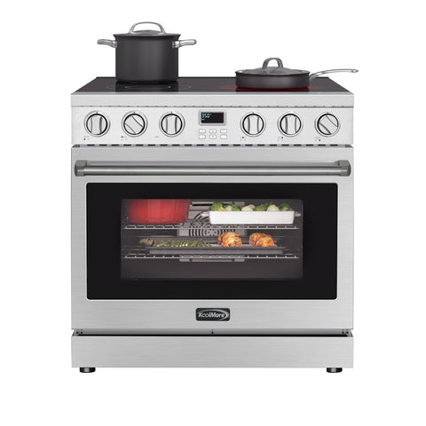 36 in. Professional Electric Range with 16600W of Power, 240V in Stainless-Steel (KM-EPR-36AP-SS)