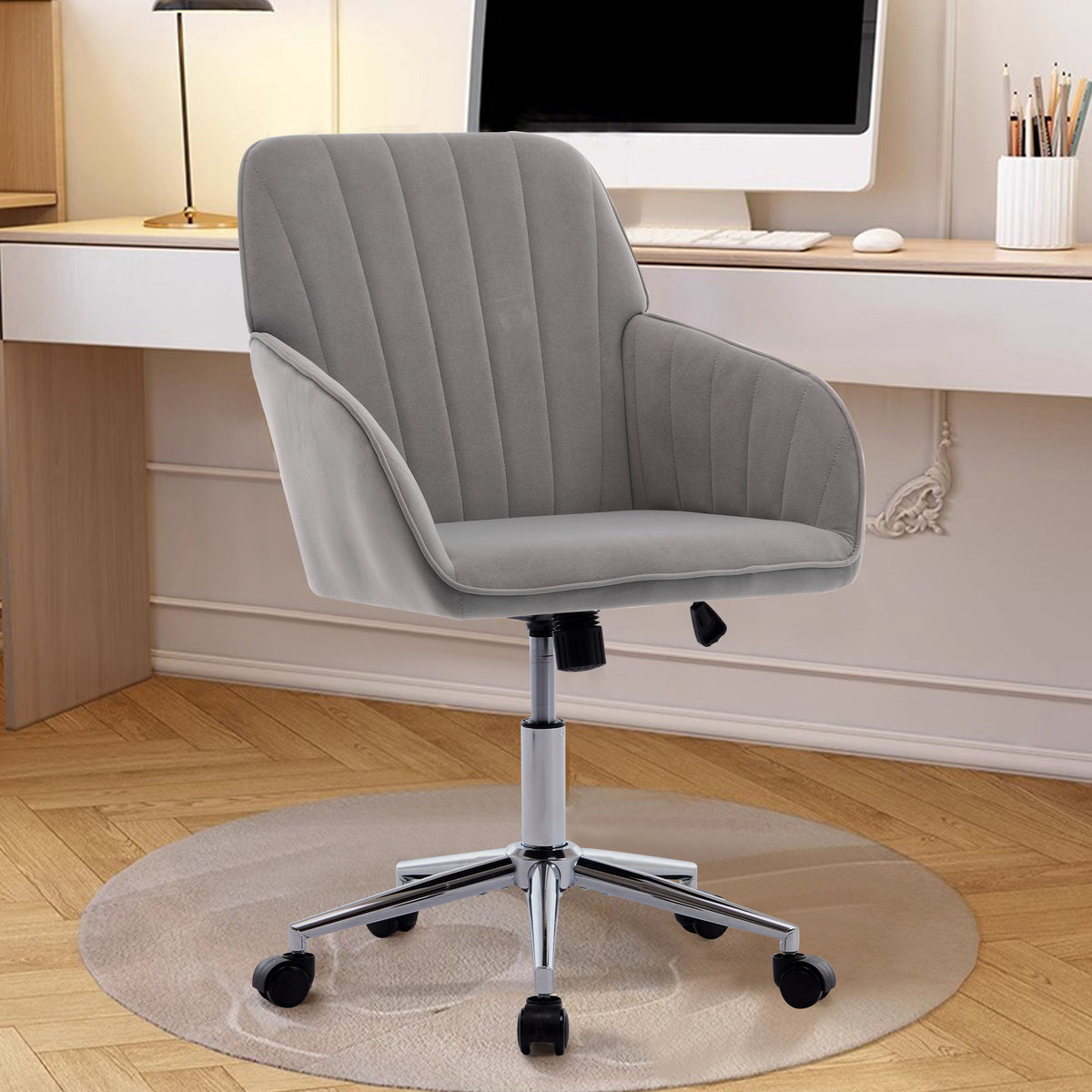 Adjustable Ergonomic Office Chair, Swivel Backrest Seat
