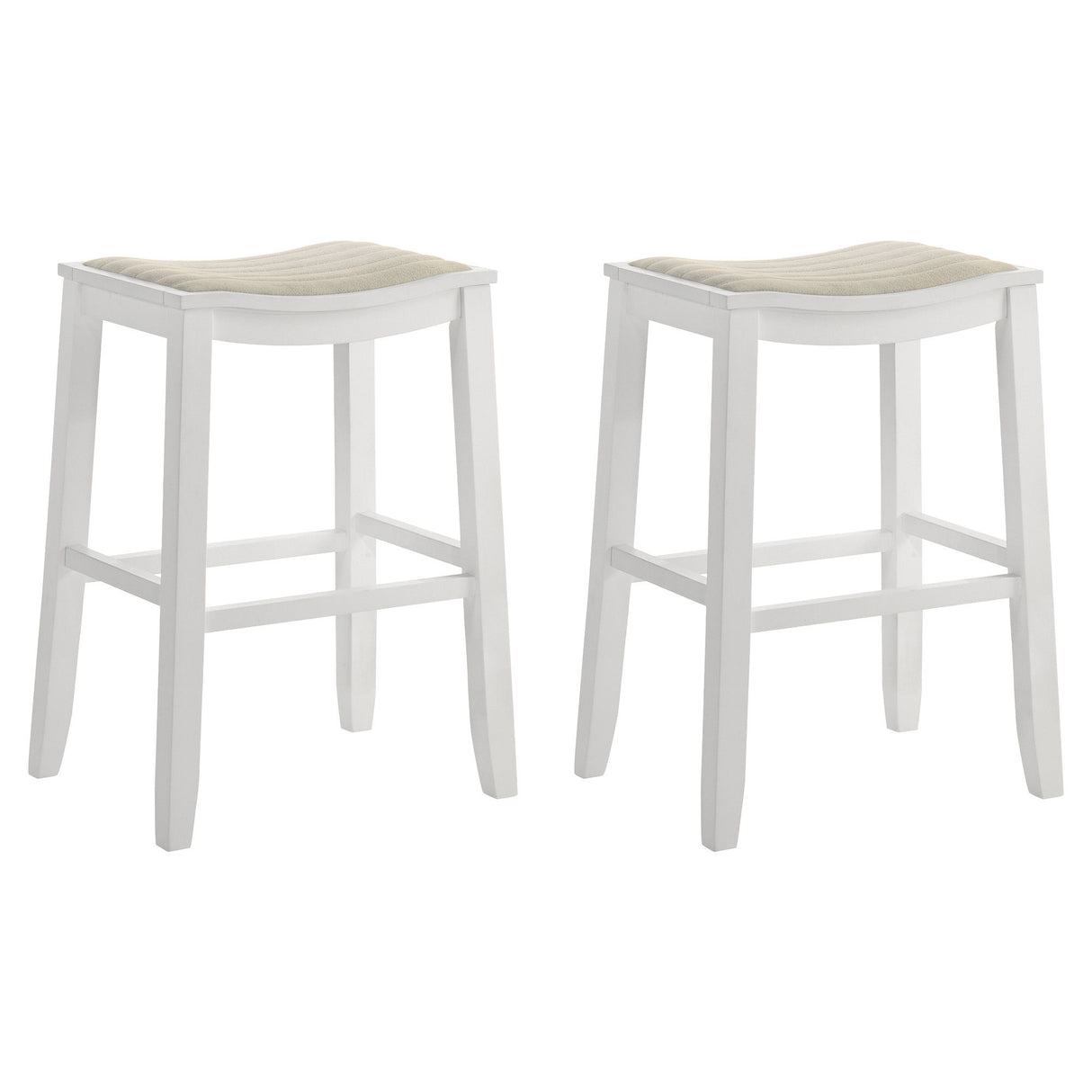 Iyani - Coastal Modern Wood Bar Height Kitchen Bar Stool