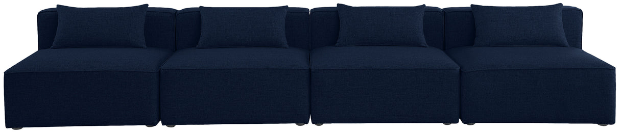 Cube - Linen Modular 4 Seat Armless Sofa