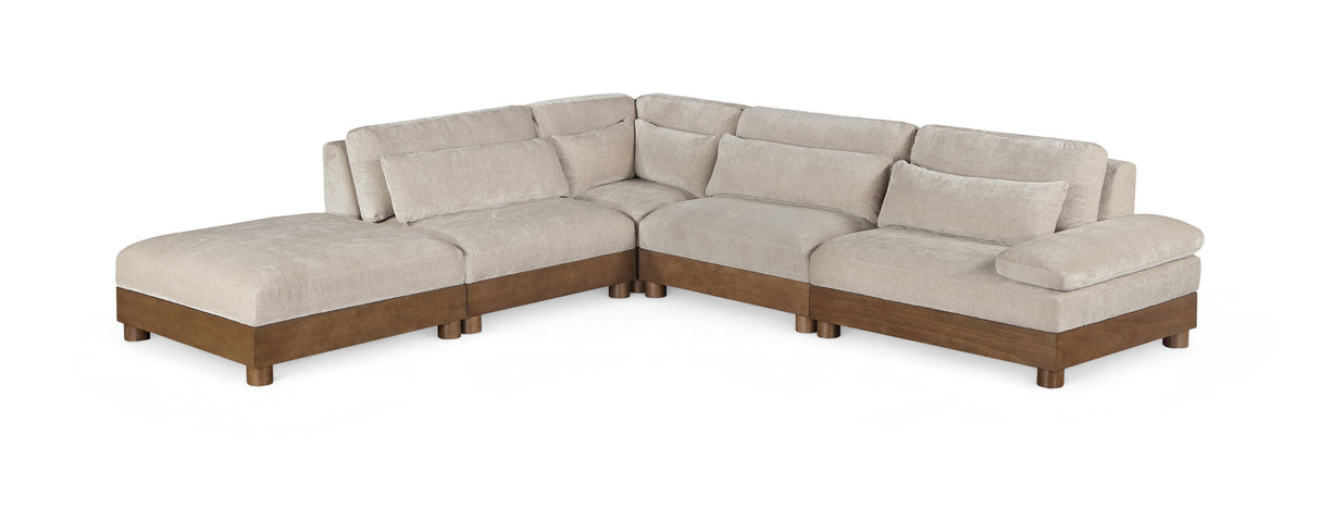 Turin - Fabric Upholstered Modular Sectional - Taupe