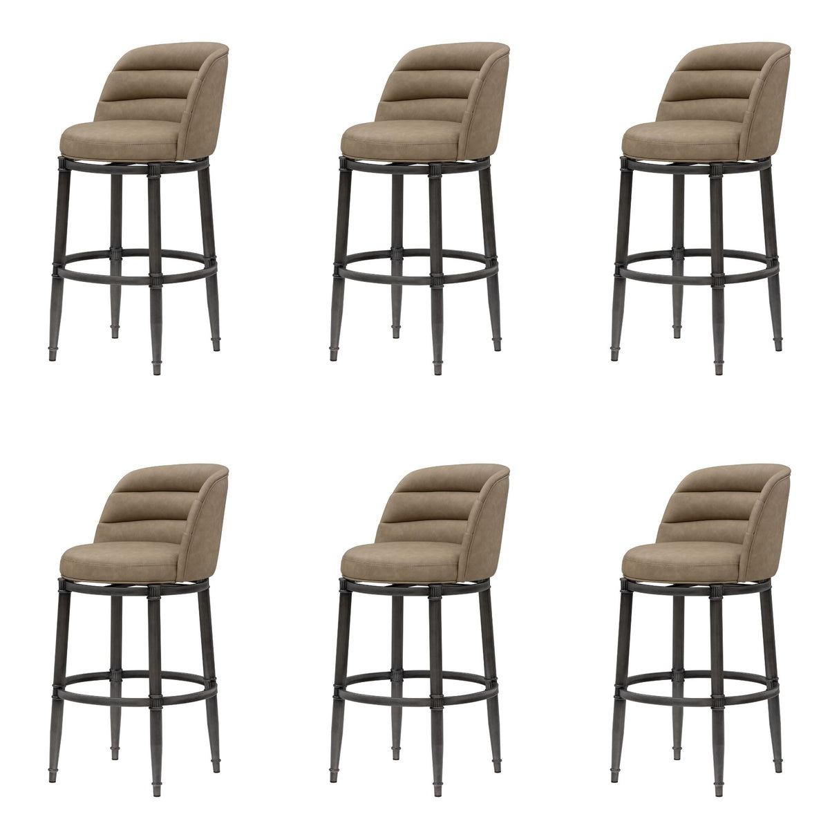 Eunice - Faux Leather Upholstered Swivel Barstool