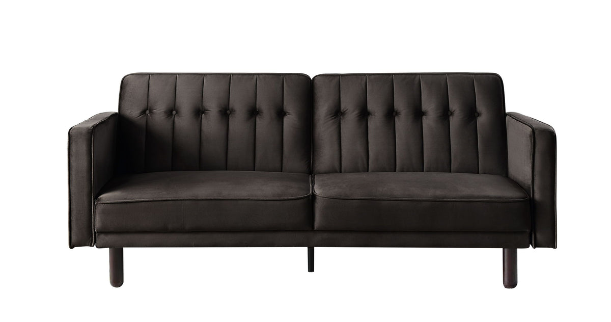 Qinven - Adjustable Sofa - Dark Brown Velvet