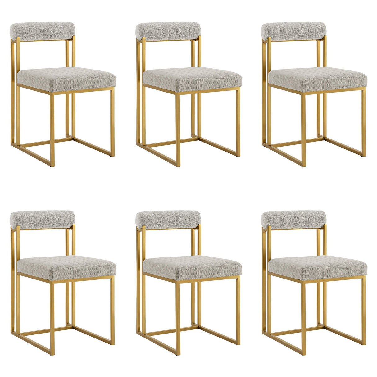 Anastasia - Dining Room Chair Set With Gold Frame
