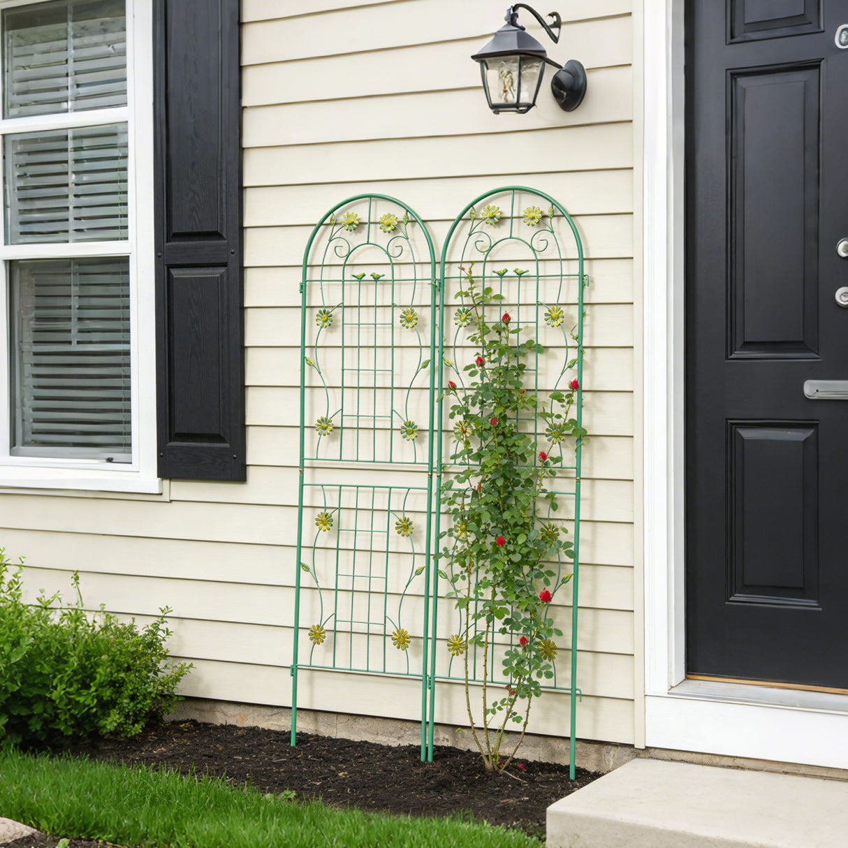 Metal Garden Trellis Rustproof Trellis For Climbing Plant Outdoor Flower Support