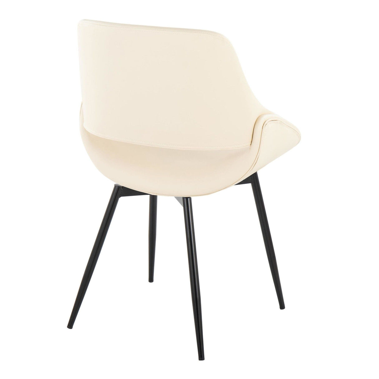 Fabrizzi - Mid-Century Modern Accent / Dining Chair (Set of 2) - Black Metal