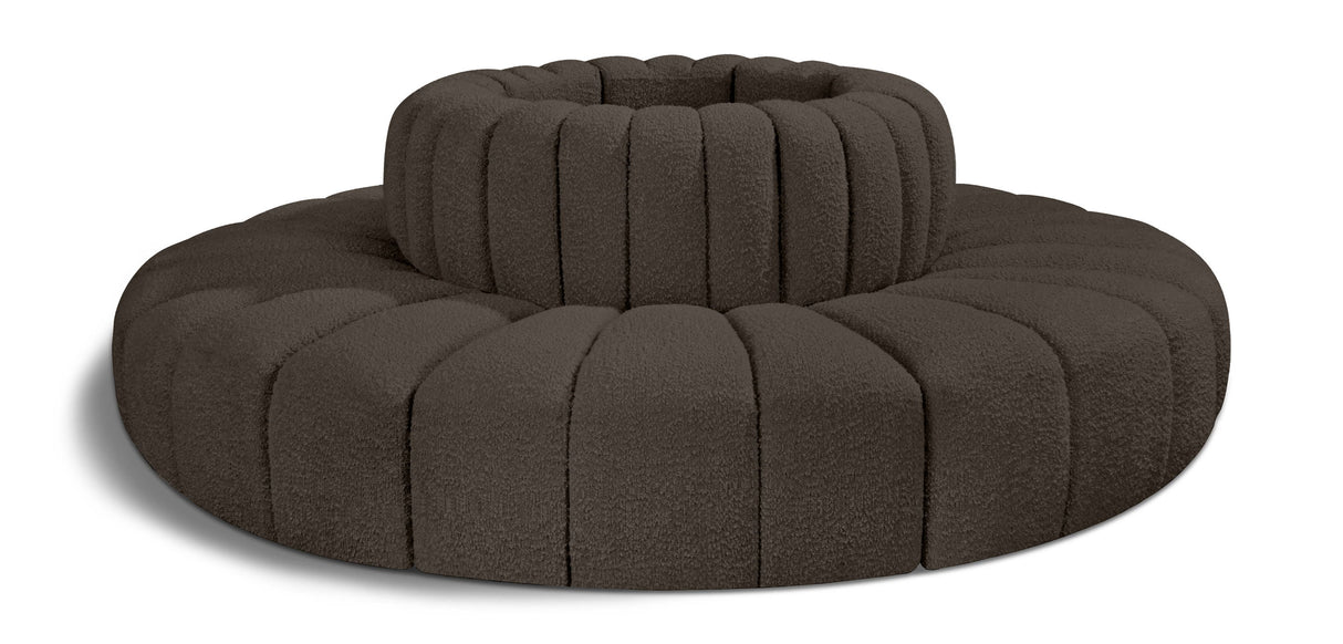 Arc - Boucle Fabric 8 Piece Round Modular Sofa