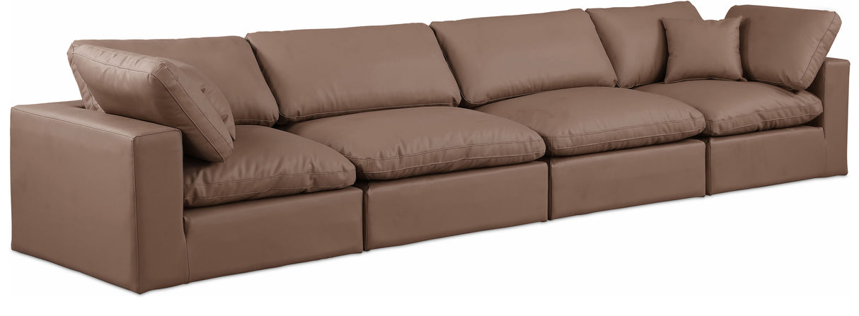 Comfy - Faux Leather Modular Sofa 4 Seats