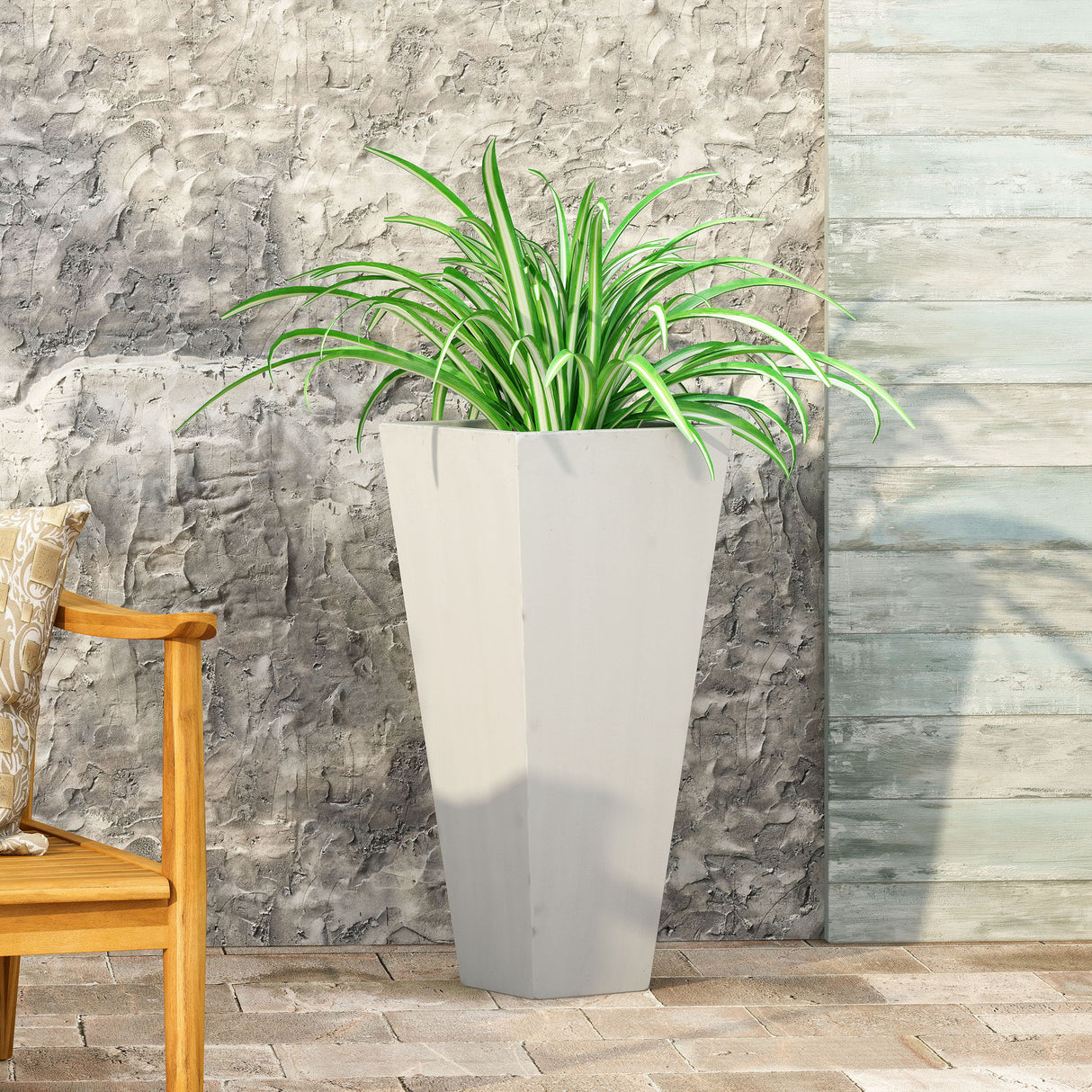 Outdoor Modern Cast Stone Planter
