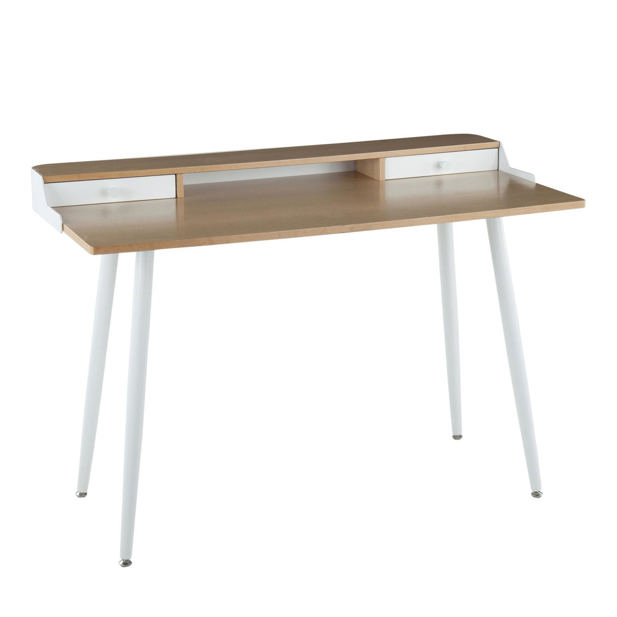 Harvey - Contemporary Desk - White Steel