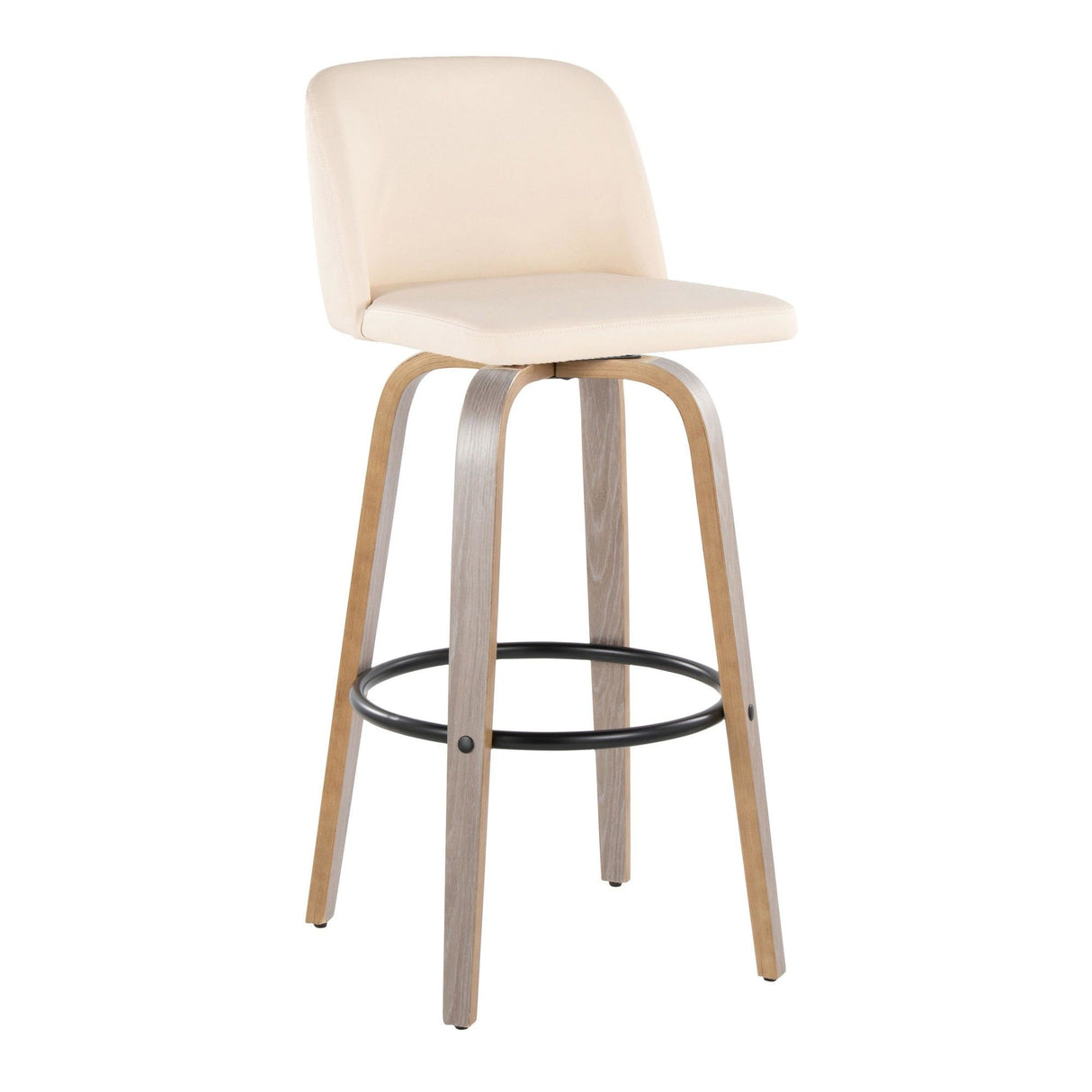 Toriano - 30" Fixed-Height Fabric Barstool (Set of 2)