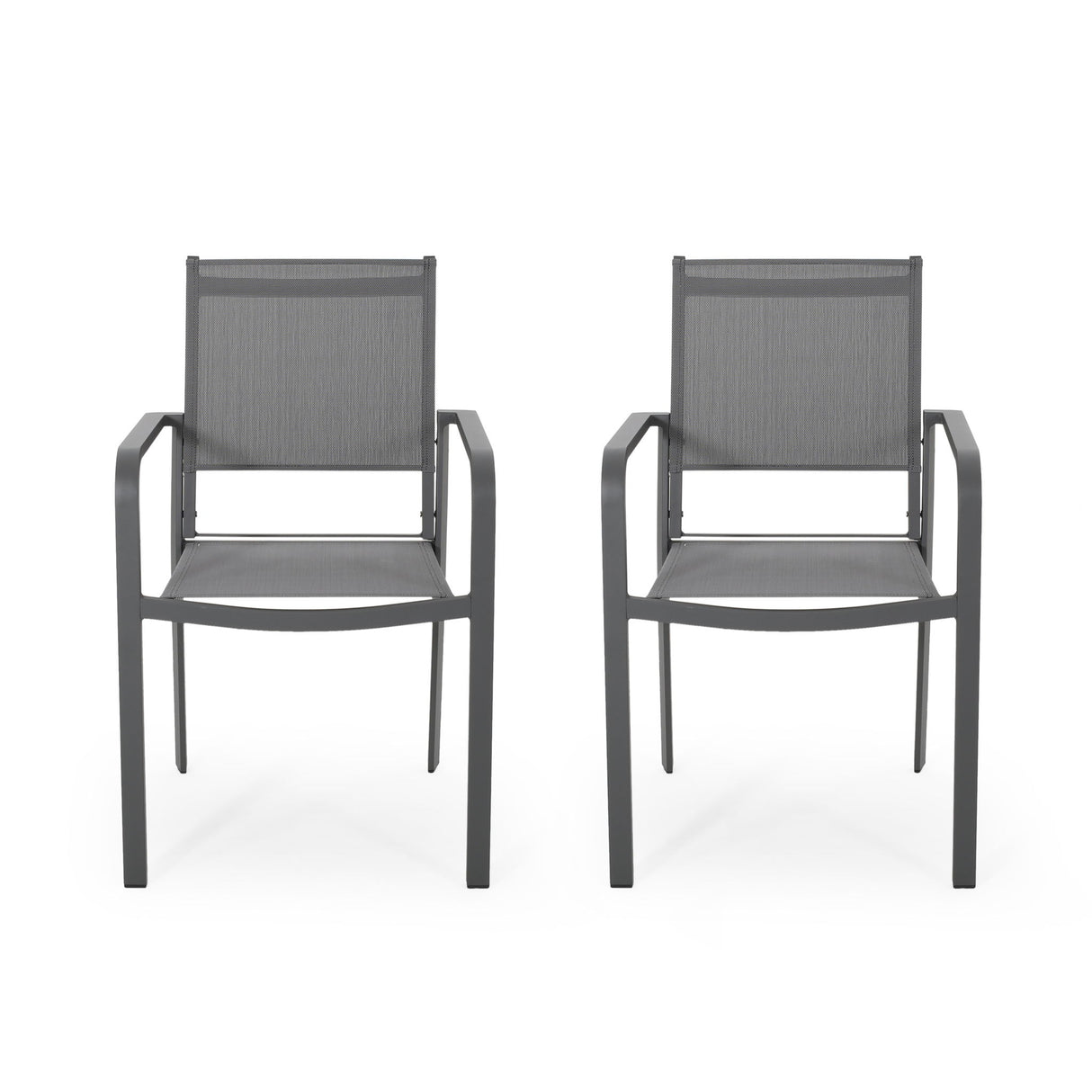 Waterfal - Outdoor Aluminum Dining Chair With Mesh Seat (Set of 2)