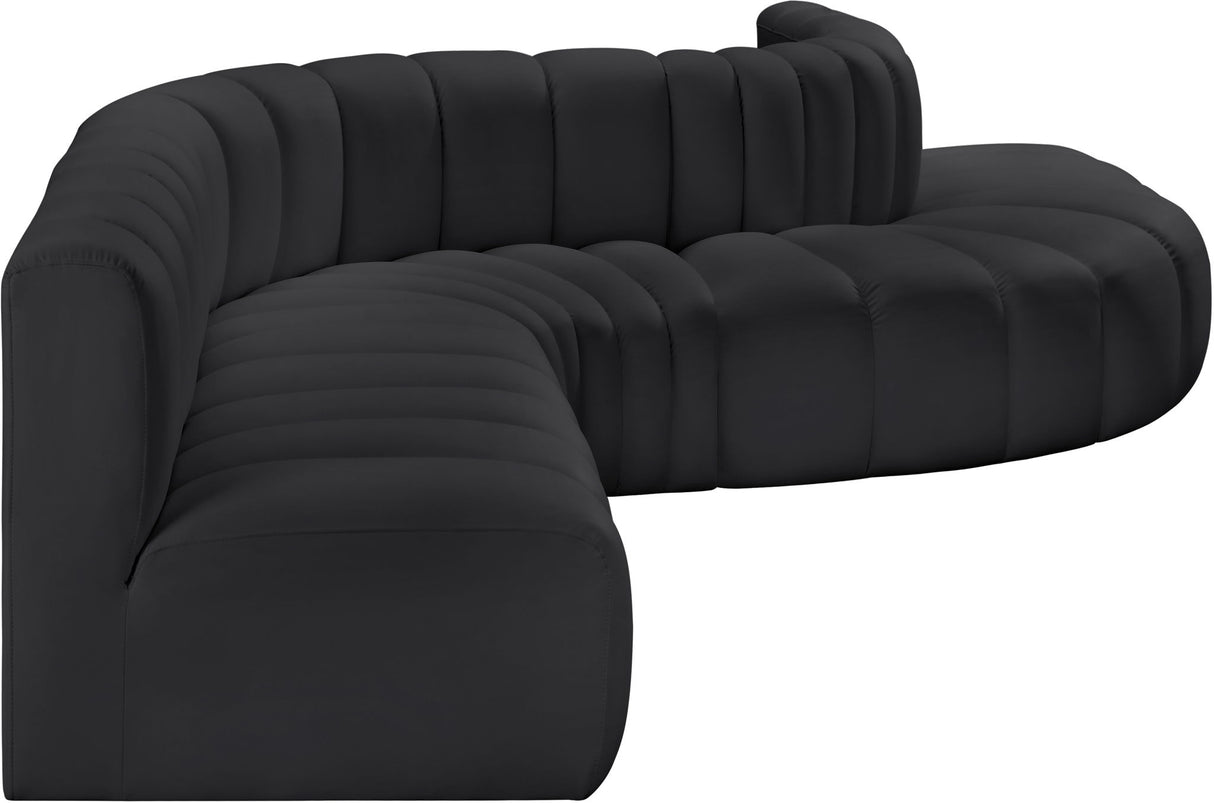 Arc - Faux Leather 7 Piece Modular Sofa