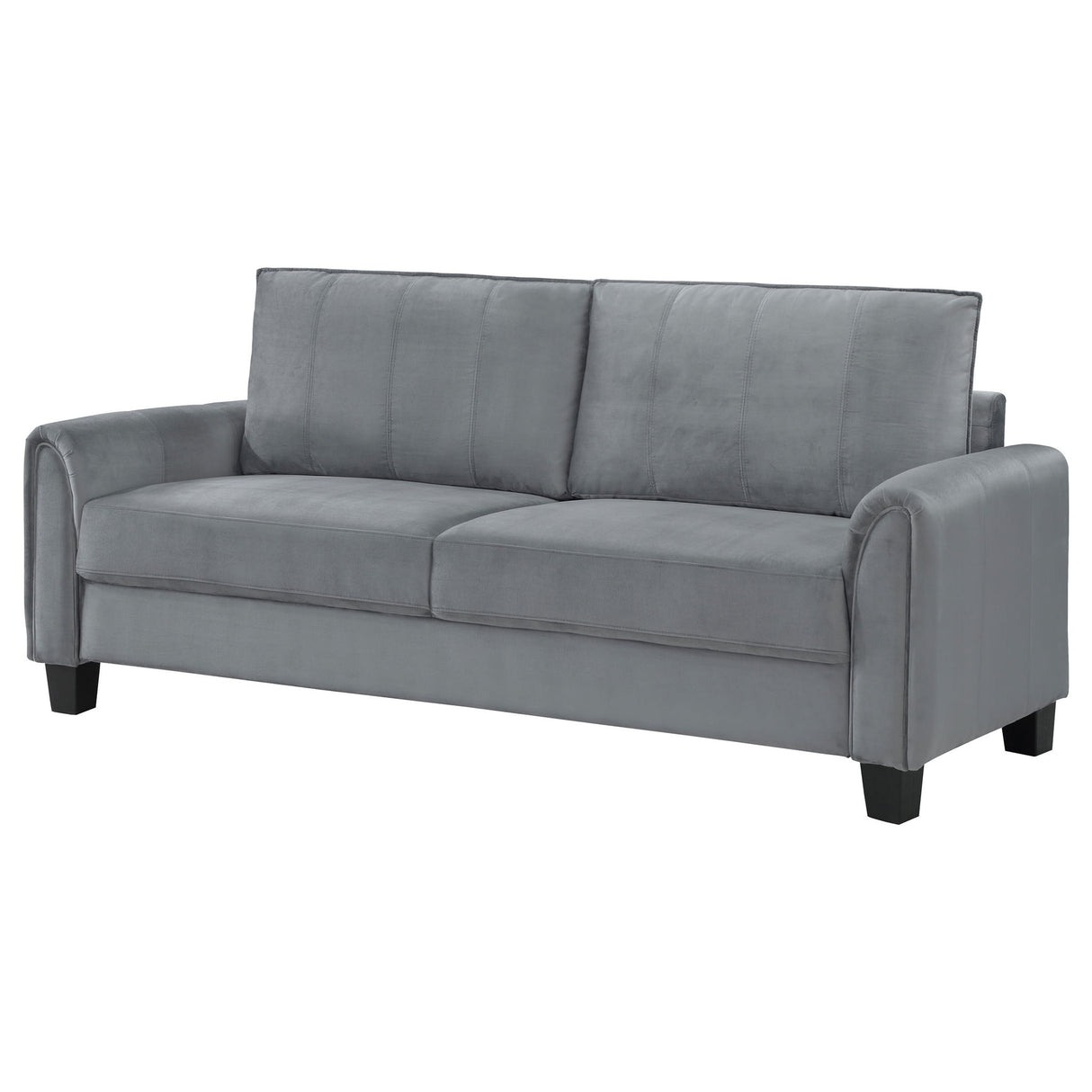 Dixon - Upholstered Sofa With Rounded Arms And Texture - Gray