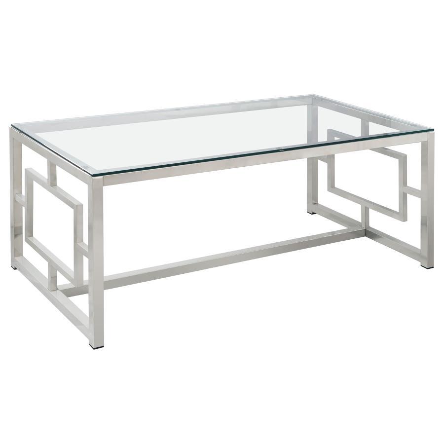 Merced - Glass Top Metal Table