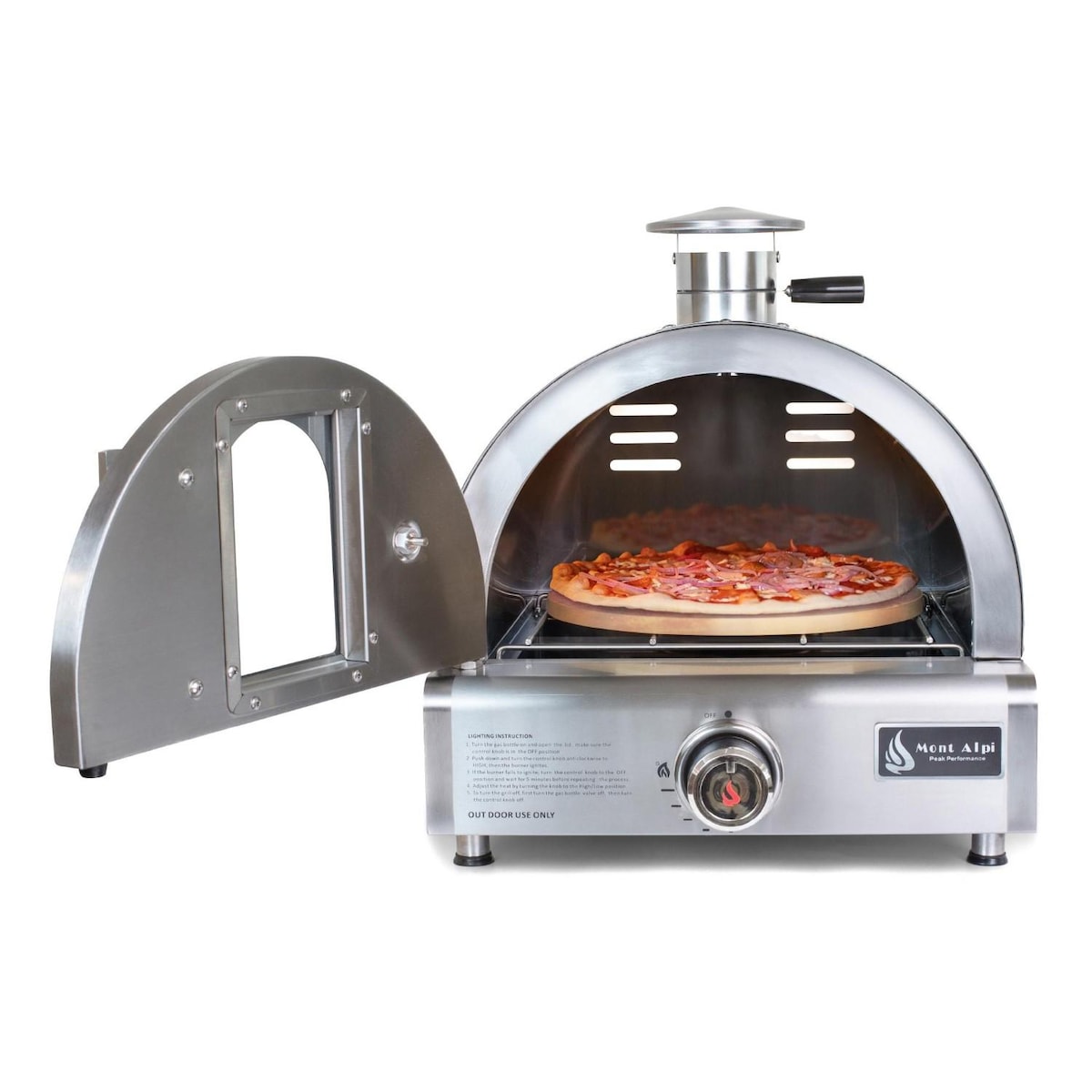 Mont Alpi Portable Natural Gas Outdoor Pizza Oven - MAPZ-SS