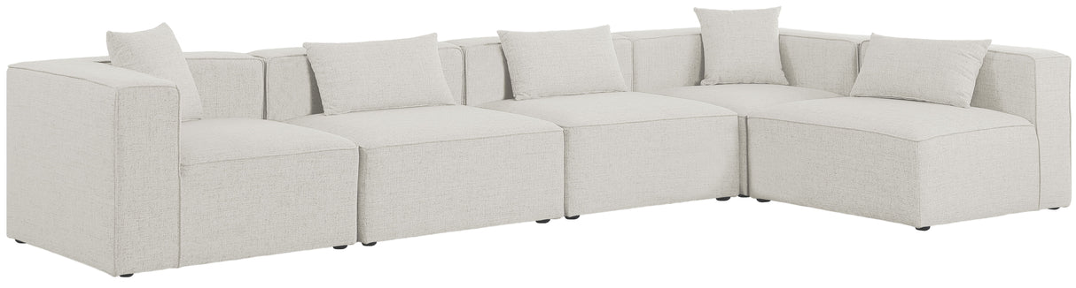 Cube - Linen 5 Piece Modular Sectional
