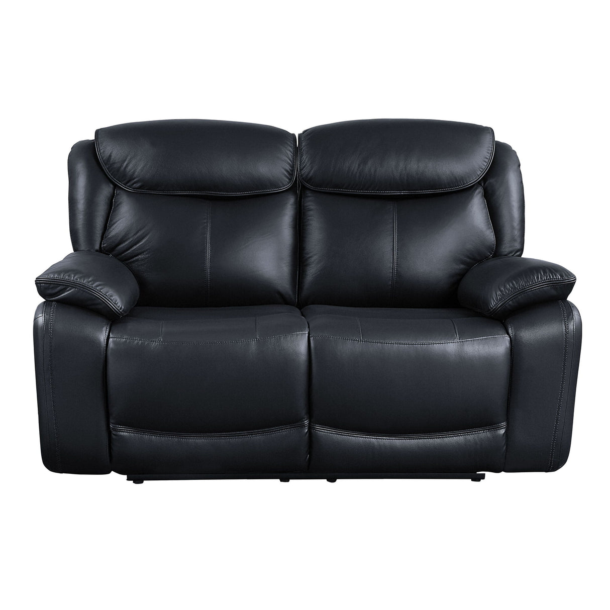 Ralorel - Motion Loveseat - Black Top Grain Leather