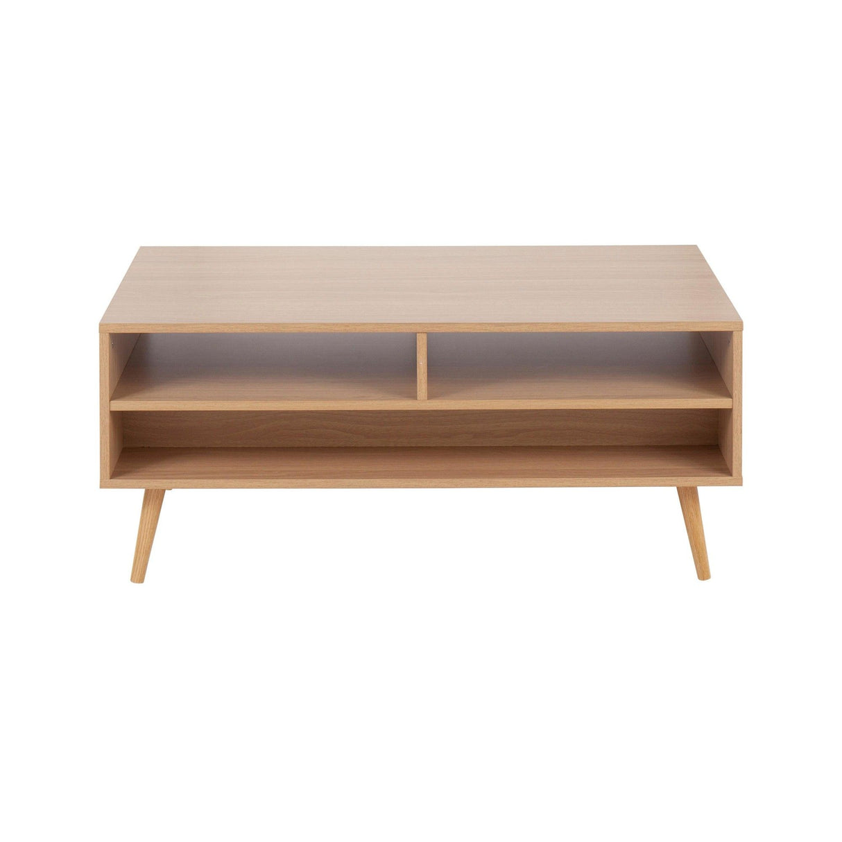 Astro - Coffee Table - Natural And White Wood
