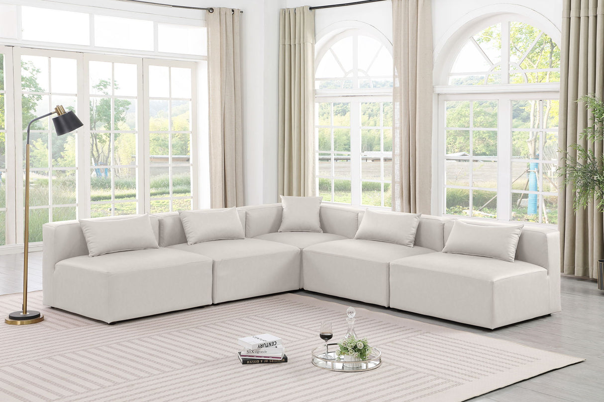Cube - 5 Piece Modular Corner Armless Sectional