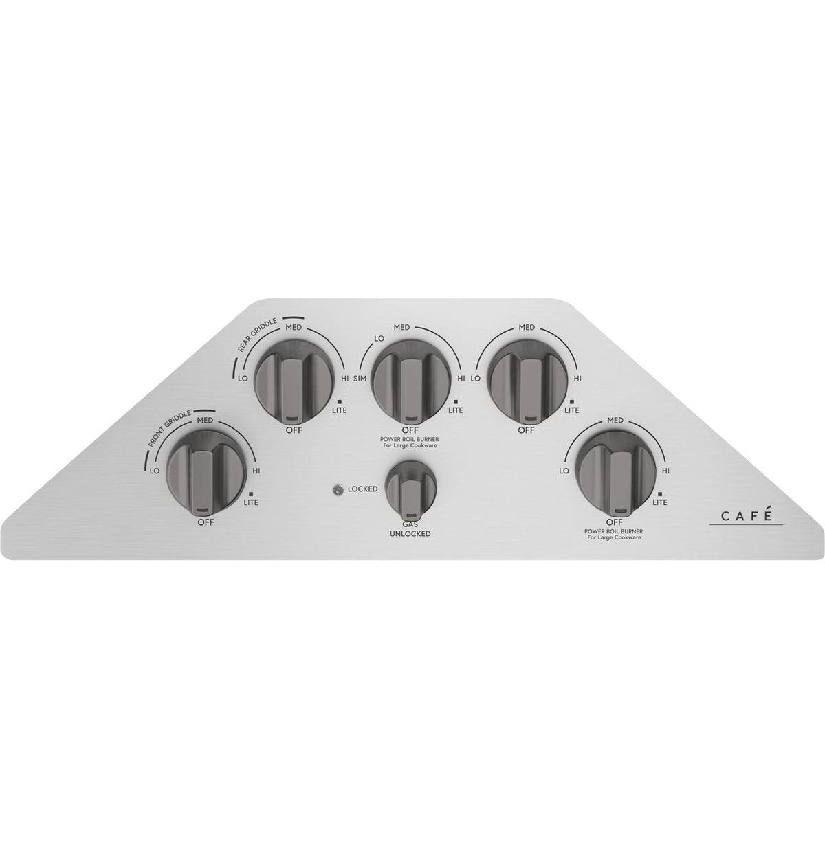 Café CGP95363MS2 gas cooktop detail view